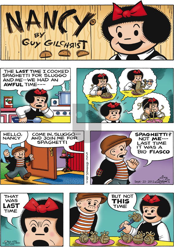 Nancy on Sunday September 23, 2012 Comic Strip