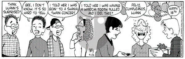 Luann on Wednesday September 22, 1999 Comic Strip