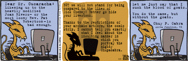 La Cucaracha on Thursday September 8, 2005 Comic Strip