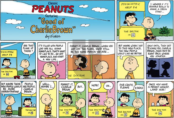 Peanuts on Sunday November 16, 2003 Comic Strip