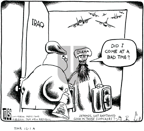 Tom Toles on Saturday December 1, 2001 Comic Strip