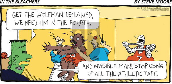 In the Bleachers on Sunday October 29, 2017 Comic Strip