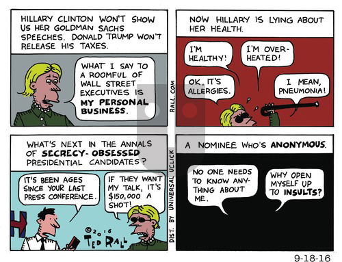 Ted Rall on Sunday September 18, 2016 Comic Strip