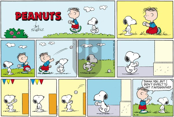 Peanuts on Sunday September 19, 1999 Comic Strip