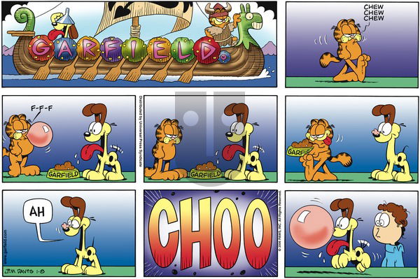 Garfield on Sunday January 8, 2006 Comic Strip