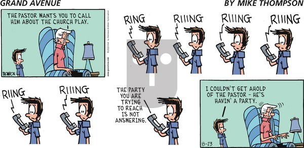 Grand Avenue on Sunday August 23, 2020 Comic Strip
