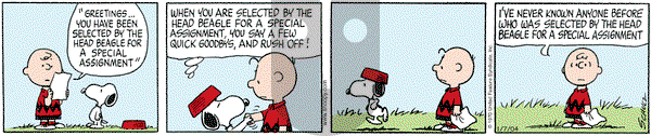 Peanuts on Wednesday January 7, 2004 Comic Strip