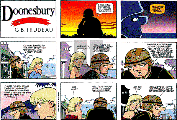 Doonesbury on Sunday June 16, 1991 Comic Strip