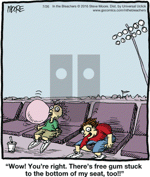 In the Bleachers on Tuesday July 26, 2016 Comic Strip