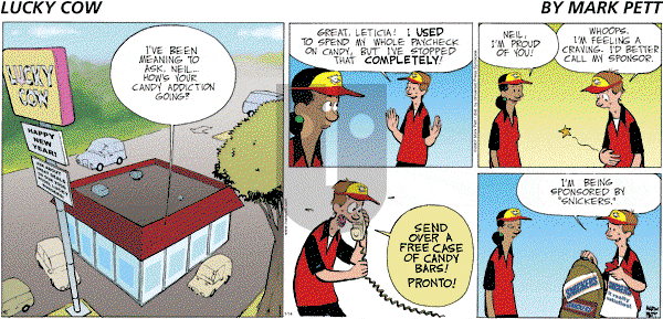 Lucky Cow on Sunday January 14, 2007 Comic Strip