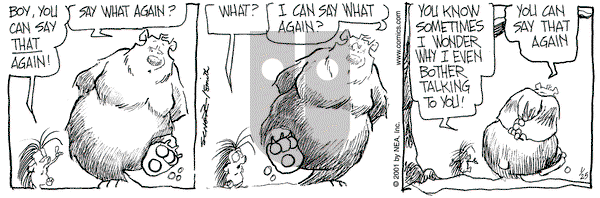The Grizzwells on Thursday January 25, 2001 Comic Strip