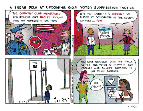 Ted Rall on Wednesday April 14, 2021 Comic Strip