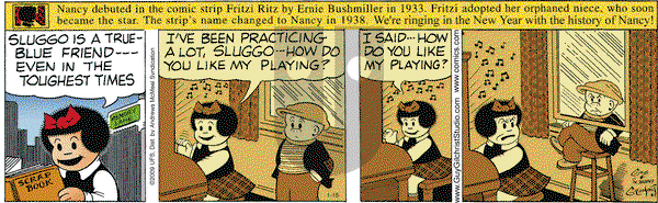 Nancy on Monday January 15, 2018 Comic Strip