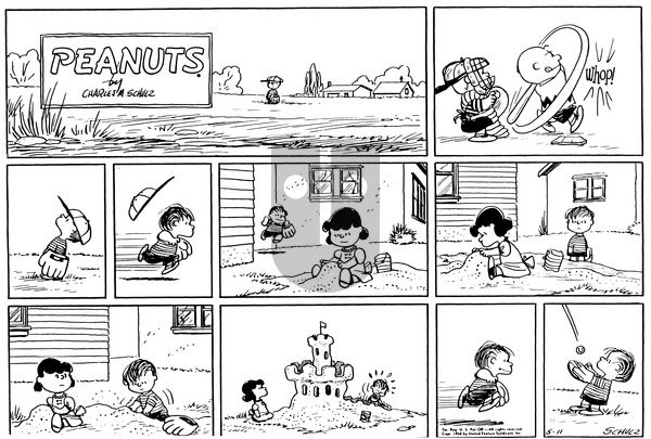 Peanuts on Sunday May 11, 1958 Comic Strip