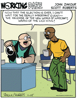 Working Daze on Wednesday November 5, 2008 Comic Strip