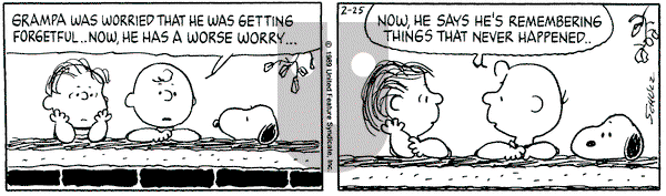 Peanuts on Saturday February 25, 1989 Comic Strip