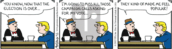 The Born Loser on Wednesday November 7, 2012 Comic Strip