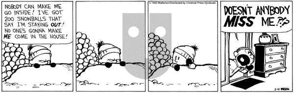 Calvin and Hobbes on Wednesday February 10, 1993 Comic Strip