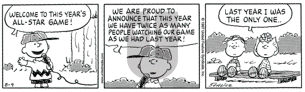 Peanuts on Saturday August 9, 1997 Comic Strip