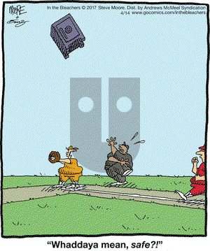 In the Bleachers on Friday April 14, 2017 Comic Strip