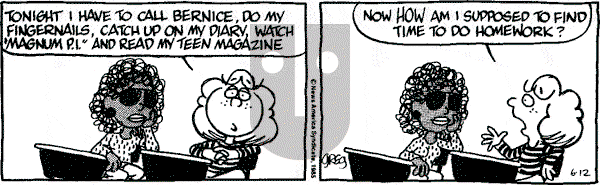 Luann on Wednesday June 12, 1985 Comic Strip