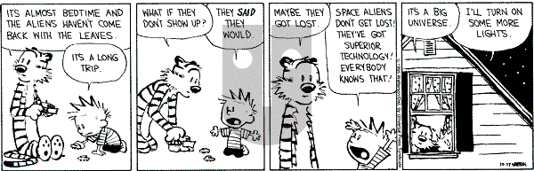 Calvin and Hobbes - Tuesday October 17, 1995 Comic Strip