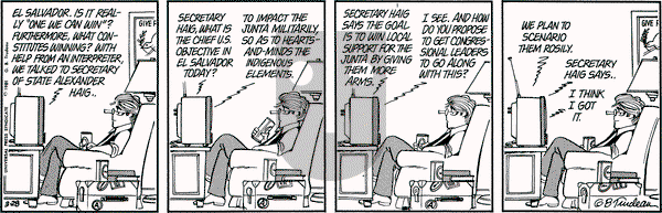 Doonesbury on Wednesday June 17, 1981 Comic Strip