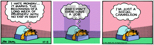 Garfield on Monday October 5, 1981 Comic Strip