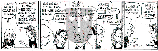 Luann on Thursday July 4, 2002 Comic Strip