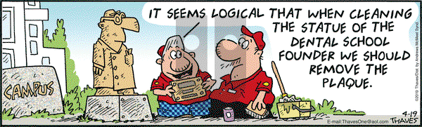 Frank and Ernest on Friday April 19, 2019 Comic Strip