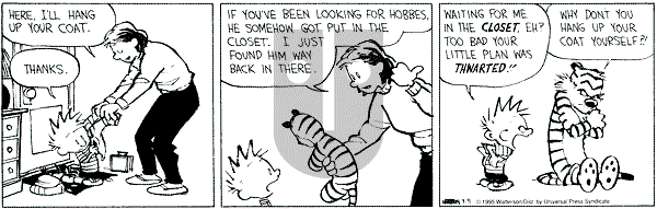 Calvin and Hobbes - Thursday January 5, 1995 Comic Strip