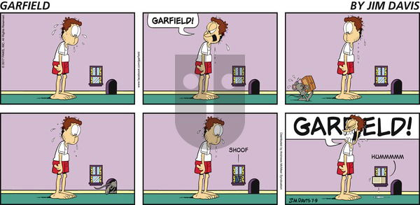 Garfield on Sunday July 9, 2017 Comic Strip