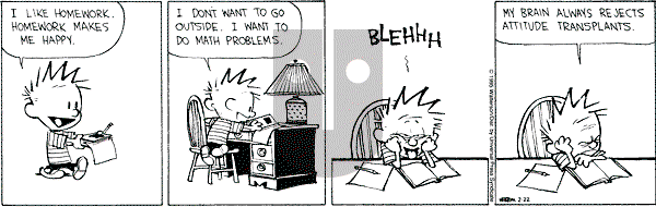 Calvin and Hobbes - Wednesday February 22, 1995 Comic Strip