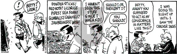 Betty on Thursday April 1, 1999 Comic Strip