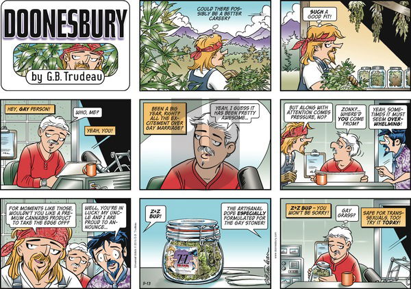 Doonesbury - Sunday September 13, 2015 Comic Strip