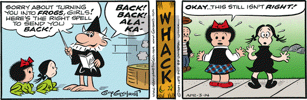 Nancy on Thursday April 3, 2014 Comic Strip