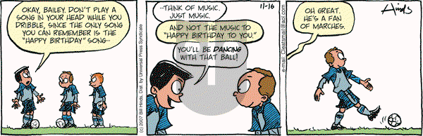 Cleats on Friday November 16, 2007 Comic Strip