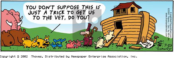 Frank and Ernest on Thursday July 25, 2002 Comic Strip