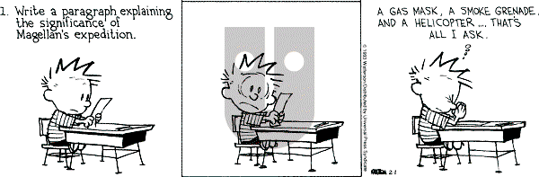 Calvin and Hobbes - Monday February 1, 1993 Comic Strip