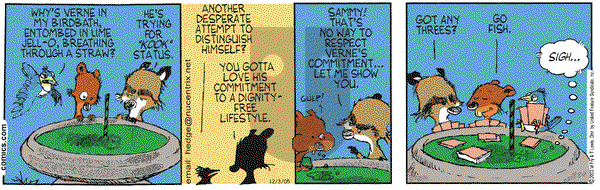 Over the Hedge on Saturday December 3, 2005 Comic Strip