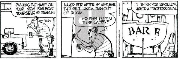 Grand Avenue on Saturday April 27, 2002 Comic Strip
