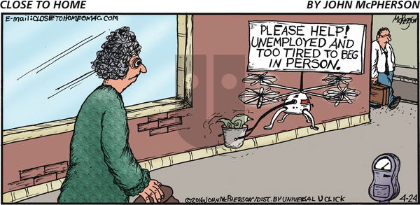 Close to Home on Sunday April 24, 2016 Comic Strip