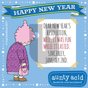 Aunty Acid on Monday January 2, 2017 Comic Strip