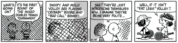 Peanuts on Friday April 16, 1982 Comic Strip