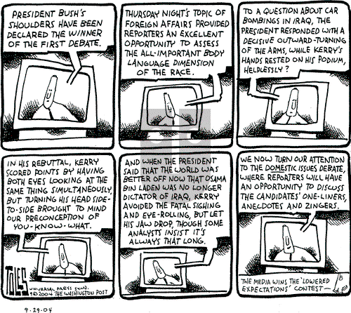 Tom Toles on Wednesday September 29, 2004 Comic Strip