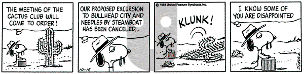 Peanuts on Monday October 15, 1984 Comic Strip