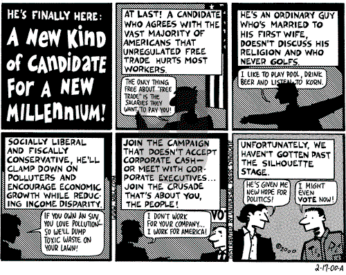 Ted Rall on Thursday February 17, 2000 Comic Strip