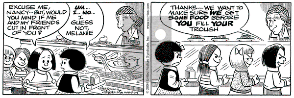 Nancy on Tuesday March 9, 2004 Comic Strip