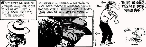 Calvin and Hobbes - Friday March 1, 1991 Comic Strip