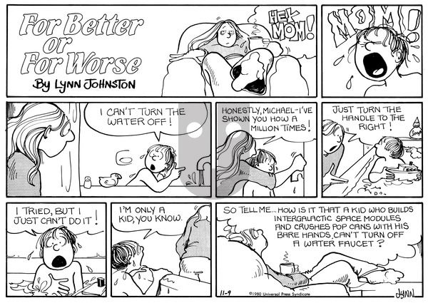 For Better or For Worse on Sunday November 9, 1980 Comic Strip